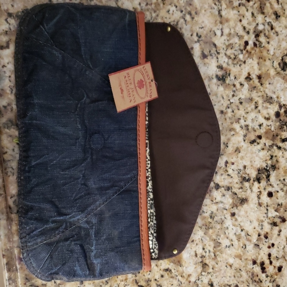 Lucky brand Denim envelope clutch.
